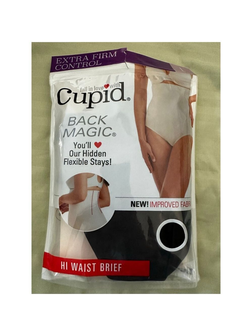 Cupid Black Back Magic Hi Waist Brief Shapewear L